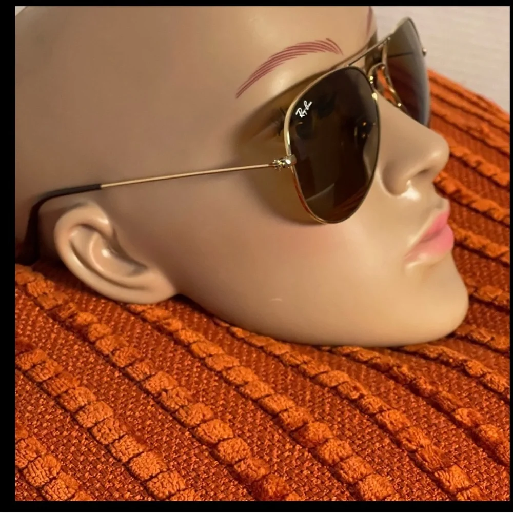 RAYBAN SUNGLASSES AVIATOR LARGE UNISEX CLASSIC RB3025 001/33 135 3N GOLD/BROWN